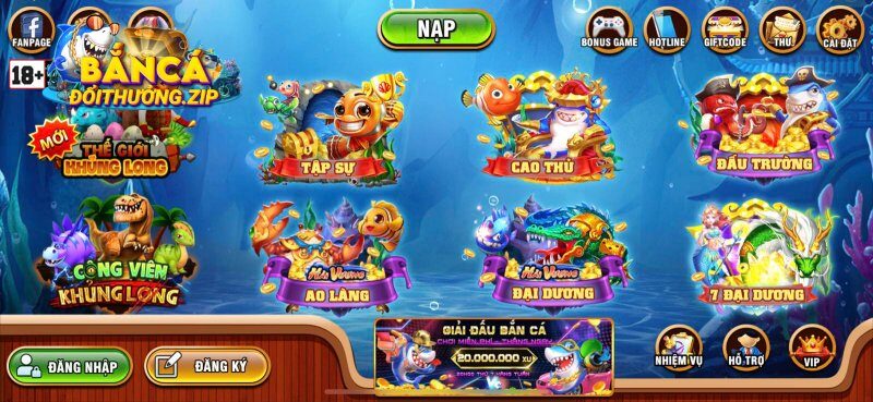 Game online bắn cá khủng long đổi thưởng